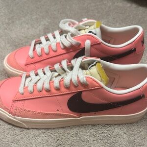 Nike Women's Coral and Black Sneakers